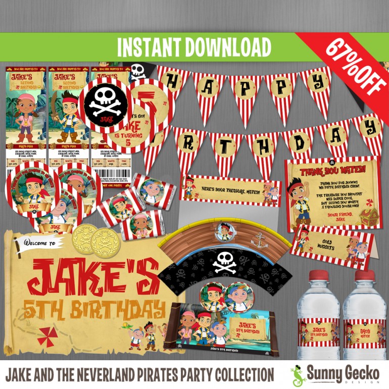 Jake and the Neverland Pirates Birthday Party Collection